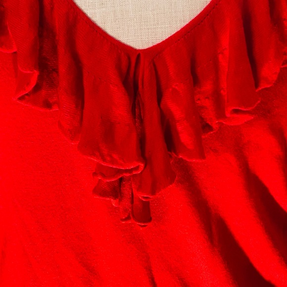 Lauren Ralph Lauren Valentines Red Ruffle Trim Jersey Sweater Size 1X(108) - Picture 8 of 10